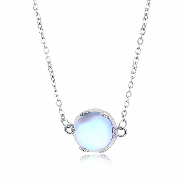 MOONSTONE NECKLACE - CRESCENT MOON